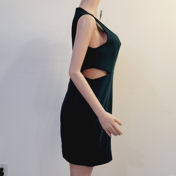LULU'S Backstage Pass Forest Green Sleeveless Cutout Bodycon Dress Size: L - Picture 11 of 13